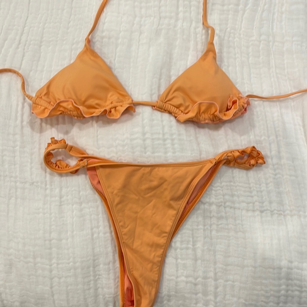 Orange bathing suit